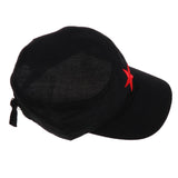 Maxbell Cotton Red Star Hat Men Women Outdoor Cap Camping Hiking Travel Black