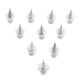 Maxbell 10x Outdoor Carbon Steel Track Spikes Replacement Silver Short 13.8mm