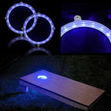 Maxbell 1 Pair LED Cornhole Light for Night Corn Hole Bean Bag Tossing Game blue