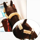 Maxbell 4pcs Soft Fleece Horse Noseband Cover Halter Protection Strap Equestrian Kit