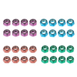Maxbell 8pcs Skateboard Truck Wheel Axle Screw Nuts Longboard Accessories Blue