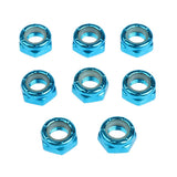 Maxbell 8pcs Skateboard Truck Wheel Axle Screw Nuts Longboard Accessories Blue