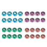 Maxbell 8pcs Skateboard Truck Wheel Axle Screw Nuts Longboard Accessories Blue
