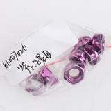 Maxbell 8pcs Skateboard Truck Wheel Axle Screw Nuts Longboard Accessories Purple