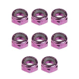 Maxbell 8pcs Skateboard Truck Wheel Axle Screw Nuts Longboard Accessories Purple