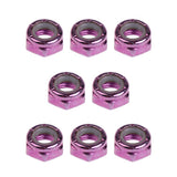 Maxbell 8pcs Skateboard Truck Wheel Axle Screw Nuts Longboard Accessories Purple