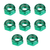 Maxbell 8pcs Skateboard Truck Wheel Axle Screw Nuts Longboard Accessories Green