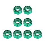 Maxbell 8pcs Skateboard Truck Wheel Axle Screw Nuts Longboard Accessories Green