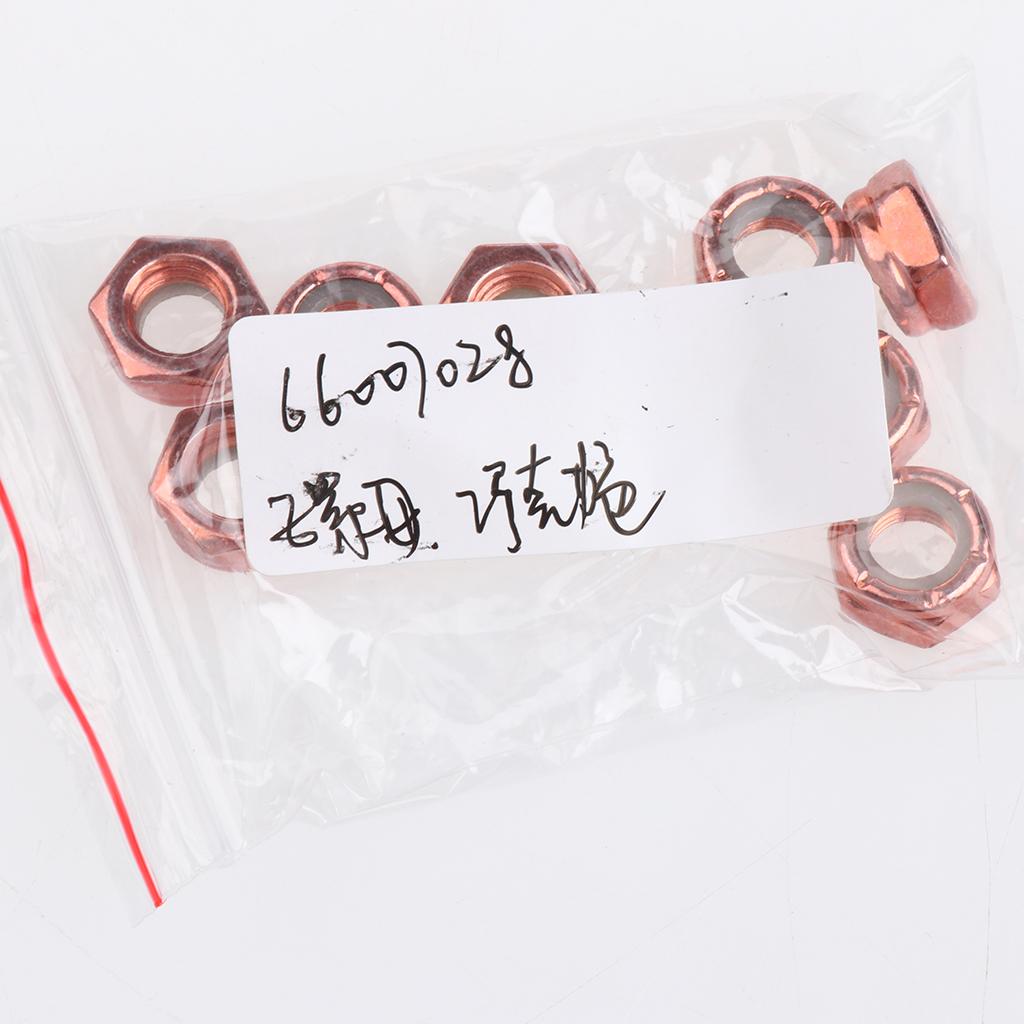 Maxbell 8pcs Skateboard Truck Wheel Axle Screw Nuts Longboard Accessories Chocolate