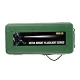 Maxbell Airtight Survival Storage Case Flashlight Torch Carry Box Container L Green