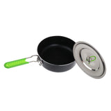 Maxbell Portable Outdoor Camping Non-stick Cooking Pot Soup/Rice/Hot Pot with Silicone Covered Folding Handle & Carry Bag