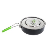 Maxbell Portable Outdoor Camping Non-stick Cooking Pot Soup/Rice/Hot Pot with Silicone Covered Folding Handle & Carry Bag