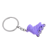 Maxbell Roller Skates Decor Keychain Keyring Key Buckle Pendant Festival Gift Purple
