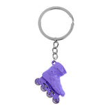 Maxbell Roller Skates Decor Keychain Keyring Key Buckle Pendant Festival Gift Purple