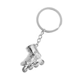 Maxbell Roller Skates Decor Keychain Keyring Key Buckle Pendant Festival Gift Silver
