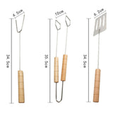 Maxbell Outdoor Camping BBQ Fork Shovel Food Clamp Clip