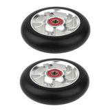 Maxbell 1 Pair Replacement 100mm Stunt Scooter Wheels with Bearing & Bushings white