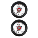 Maxbell 1 Pair Replacement 100mm Stunt Scooter Wheels with Bearing & Bushings white