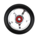 Maxbell 1 Pair Replacement 100mm Stunt Scooter Wheels with Bearing & Bushings silver