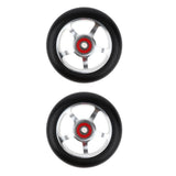 Maxbell 1 Pair Replacement 100mm Stunt Scooter Wheels with Bearing & Bushings silver