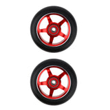Maxbell 1 Pair Replacement 100mm Stunt Scooter Wheels with Bearing & Bushings red