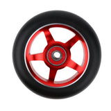 Maxbell 1 Pair Replacement 100mm Stunt Scooter Wheels with Bearing & Bushings red