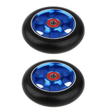 Maxbell 1 Pair Replacement 100mm Stunt Scooter Wheels with Bearing & Bushings blue