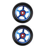 Maxbell 1 Pair Replacement 100mm Stunt Scooter Wheels with Bearing & Bushings blue