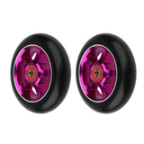 Maxbell 1 Pair Replacement 100mm Stunt Scooter Wheels with Bearing & Bushings purple