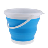 Maxbell Camping Folding Collapsible Silicone Bucket Outdoor Barrel S Round Blue
