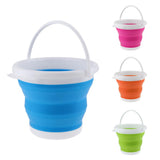 Maxbell Camping Folding Collapsible Silicone Bucket Outdoor Barrel S Round Blue