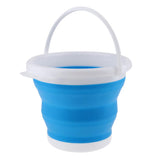 Maxbell Camping Folding Collapsible Silicone Bucket Outdoor Barrel S Round Blue