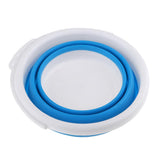 Maxbell Camping Folding Collapsible Silicone Bucket Outdoor Barrel S Round Blue