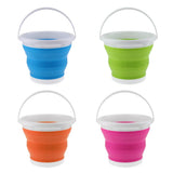 Maxbell Camping Folding Collapsible Silicone Bucket Outdoor Barrel S Round Blue