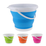 Maxbell Camping Folding Collapsible Silicone Bucket Outdoor Barrel S Round Blue