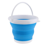 Maxbell Camping Folding Collapsible Silicone Bucket Outdoor Barrel S Round Blue