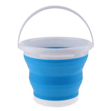 Maxbell Camping Folding Collapsible Silicone Bucket Outdoor Barrel S Round Blue