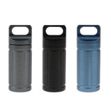 Maxbell Titanium Outdoor Travel Waterproof Mini Pill Case Box Capsule Bottle blue