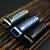 Maxbell Titanium Outdoor Travel Waterproof Mini Pill Case Box Capsule Bottle blue