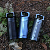Maxbell Titanium Outdoor Travel Waterproof Mini Pill Case Box Capsule Bottle blue
