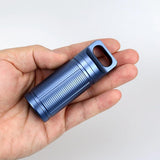 Maxbell Titanium Outdoor Travel Waterproof Mini Pill Case Box Capsule Bottle blue