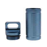 Maxbell Titanium Outdoor Travel Waterproof Mini Pill Case Box Capsule Bottle blue