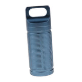 Maxbell Titanium Outdoor Travel Waterproof Mini Pill Case Box Capsule Bottle blue