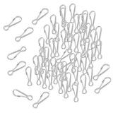 Maxbell 100pcs Stainless Steel Carabiners Spring Snap Clasp Outdoor Hardware 16mm
