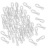 Maxbell 100pcs Stainless Steel Carabiners Spring Snap Clasp Outdoor Hardware 16mm