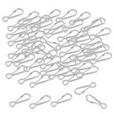Maxbell 100pcs Stainless Steel Carabiners Spring Snap Clasp Outdoor Hardware 16mm