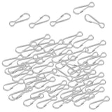 Maxbell 100pcs Stainless Steel Carabiners Spring Snap Clasp Outdoor Hardware 16mm