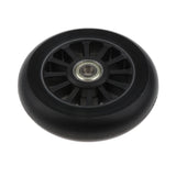 Maxbell 2pcs PU Scooter Wheels Speed Skates Trolley Wheels Replacement 100mm Black