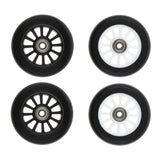Maxbell 2pcs PU Scooter Wheels Speed Skates Trolley Wheels Replacement 100mm Black