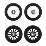 Maxbell 2pcs PU Scooter Wheels Speed Skates Trolley Wheels Replacement 100mm Black